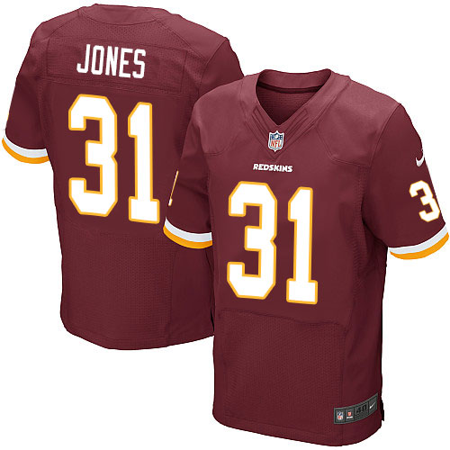 Men's Elite Matt Jones Nike Jersey Burgundy Red Home - #31 NFL Washington Redskins